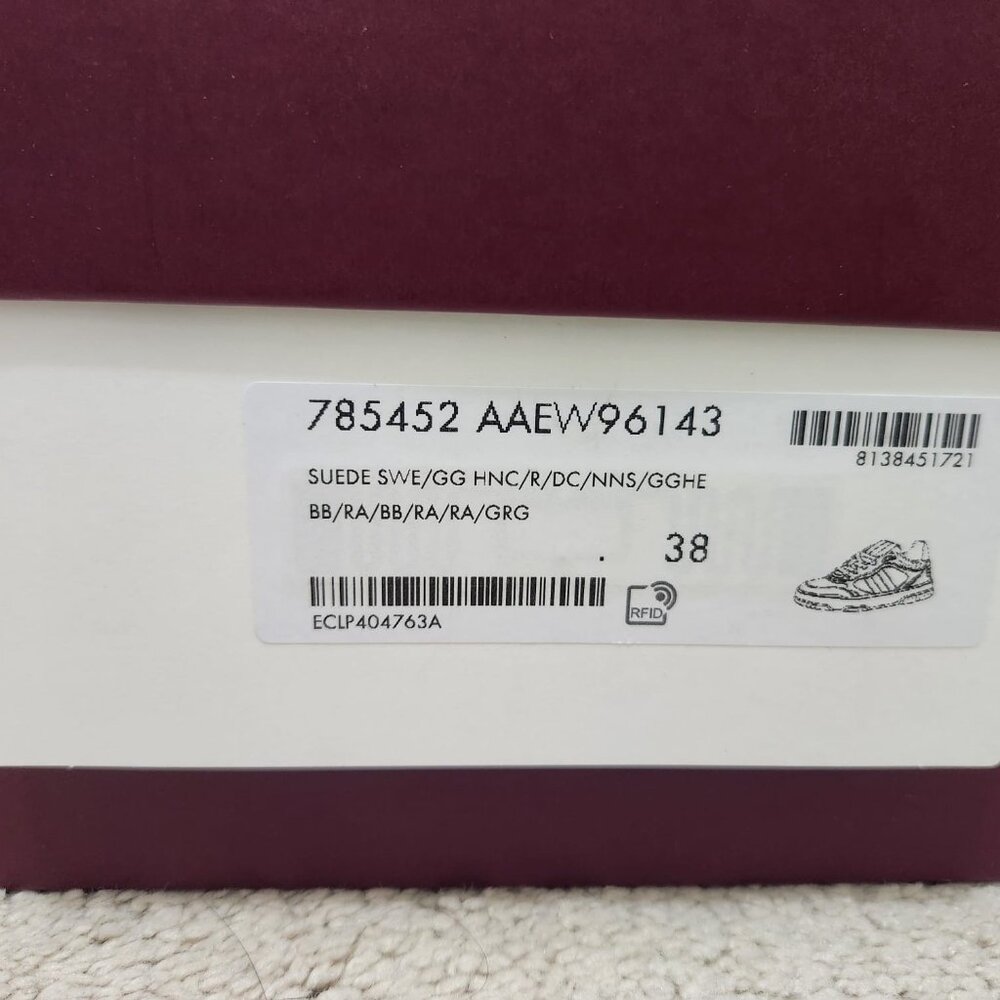 Gucci Re-Web sneaker in Rosso Ancora red GG canvas size 38 women - Picture 12 of 13